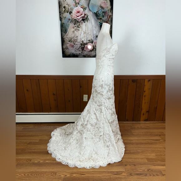 Stunning New $3900 JLM Couture Jim Hjelm Sweetheart Lace Overlay Wedding Gown! - Picture 6 of 12